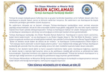 BASIN AÇIKLAMASI Türkiye-Azerbaycan Kardeşliği Ebedidir!