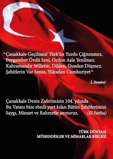 Çanakkale Deniz Zaferimizin 104. yılı