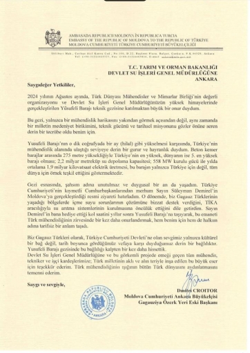 Yusufeli’nden Gagauzya’ya Uzanan Hatıra: Bir Soydaş Diplomatla Vedalaşma